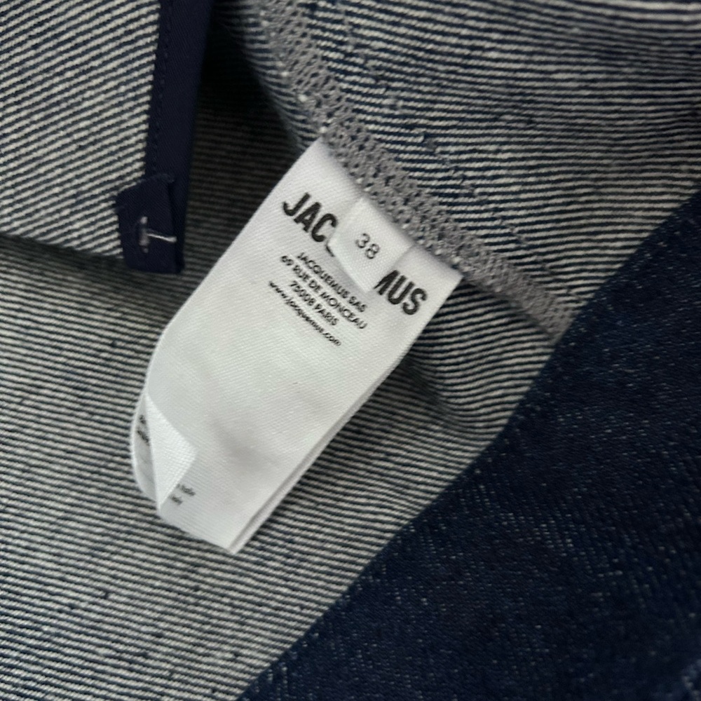 W/ Tags Jacquemus la veste de nimes cabrio Cropped Denim Jacket 38 US6 - Picture 17 of 17